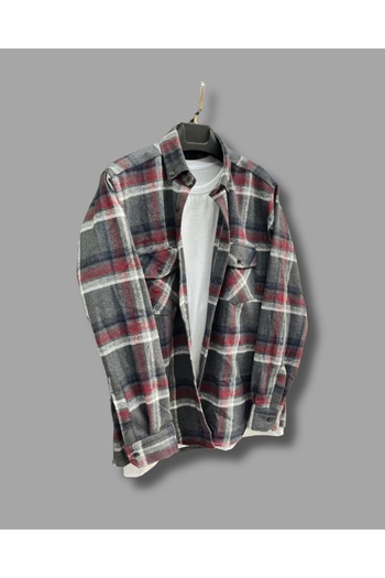 nightblack Regular Fit Classic Fit Lumberjack Fabric Double Pocket Pockets Flap Buttoned Shirt