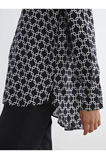 LC Waikiki Lcwaikiki Classic Black Patterned Women's Shirt