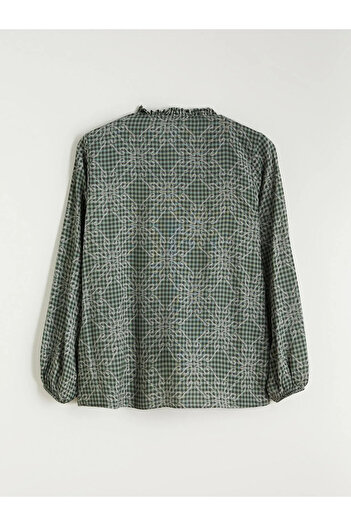 LC Waikiki Lcw Grace Green Collar Patterned Women's Shirt