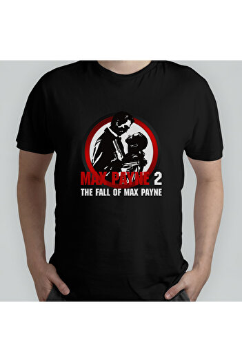 Pixxa Max Payne Unisex 100% Cotton Crew Neck T-Shirt Model 2