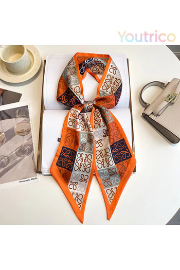 Youtrico Patterned silk scarf,Double Sided Headband&neckerchief,Autumn&winter atmosphere