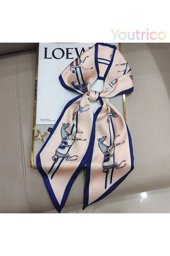 Youtrico Patterned silk scarf,Double Sided Headband&neckerchief,Autumn&winter atmosphere