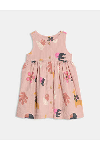 Marks & Spencer Pamuklu Baskılı Elbise (0–6 Yaş)
