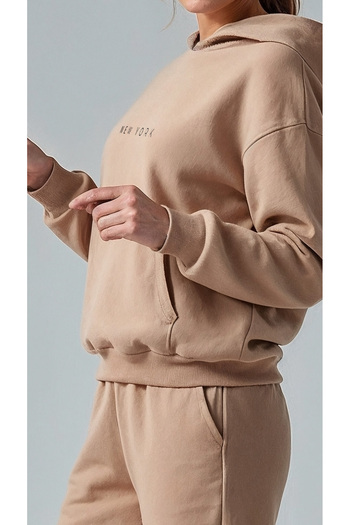 ClubSpaceAstro New York Printed 3 Thread Ruched Women's Top and Bottom Tracksuit Set – Star of Street Fashion, Comfortable