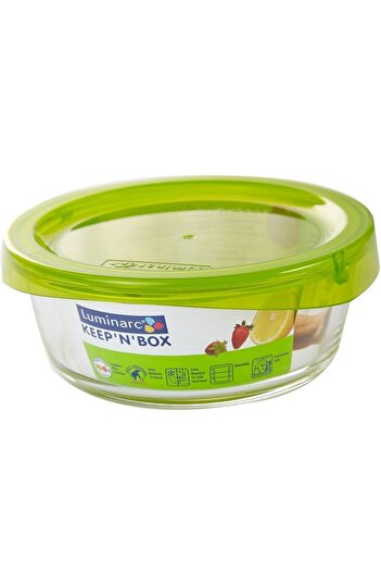 Luminarc Keep N Box Tempered Glass Round Container, 880 ml