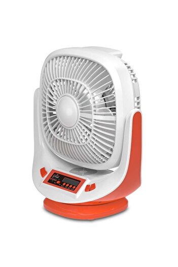 Generic 5-in-1 Multifunctional 8-Inch Solar Powered Fan Portable Fan with Bluetooth Speaker, Radio & LED Lig