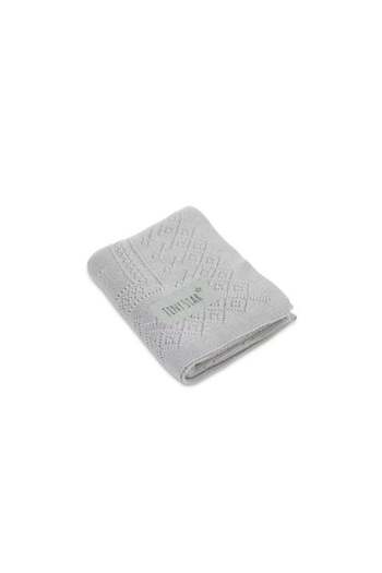 NO BRAND Knitted Bamboo Blanket for Children, 80 x 100 cm, Tiny Star, Silver