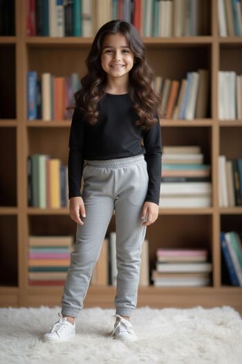 armicem Unisex Children's School and Daily Wear Long Sleeve T-Shirt and Sweatpants with Elastic Cuffs