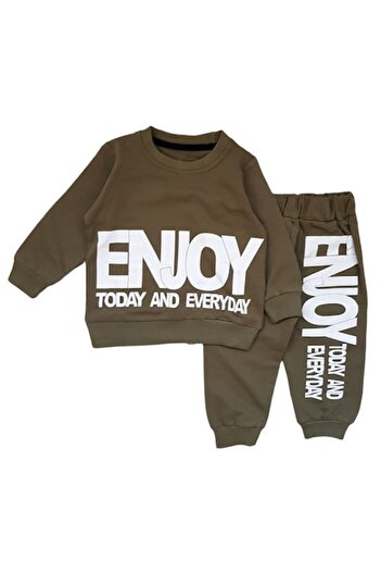 Miniworld - Boys' 2-Piece Cotton Set, Enjoy, Green, 9-12 Months, 80 cm