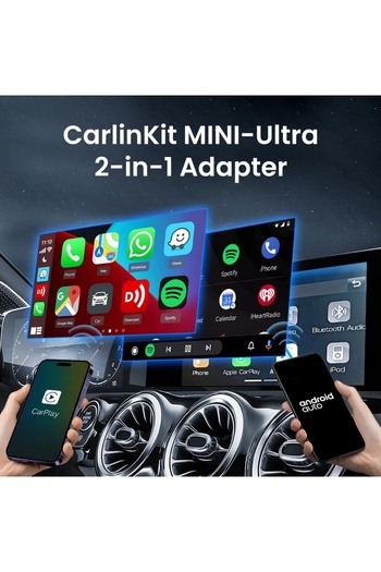 carlinkit MINI Wireless CarPlay & Android Auto Adapter Ultra Series (Deep Blue, USB-A/Type-C)