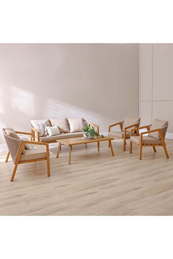 Danube Home Snowe 6-Seater Outdoor Sofa Set | Steel Frame Garden Furniture | Modern Patio Seating