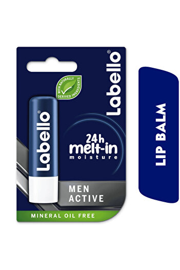 LABELLO Active For Men 4.8gm (DARK BLUE) --- Labello Lip Balm Active For Men 4.8gm
