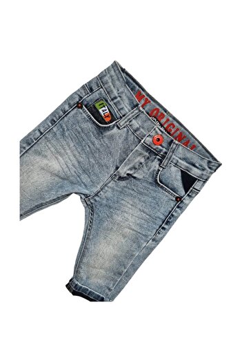 Miniworld Blugi elastici pentru băieți Originals, model pre-spălat, vârstă 6-9 luni, 74 cm, albastru