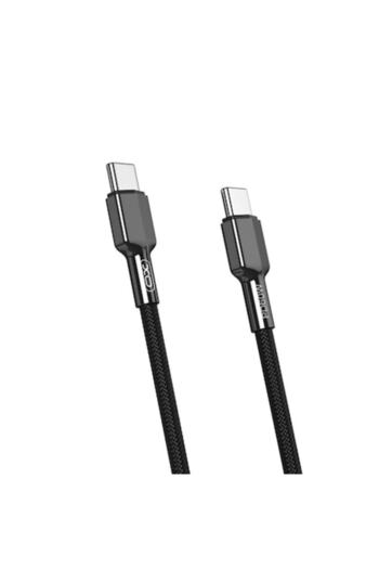 Xo Cable for Charging and Data Transfer NB-183B, 2X USB TYPE-C, 3A, 60W, 1M, Black