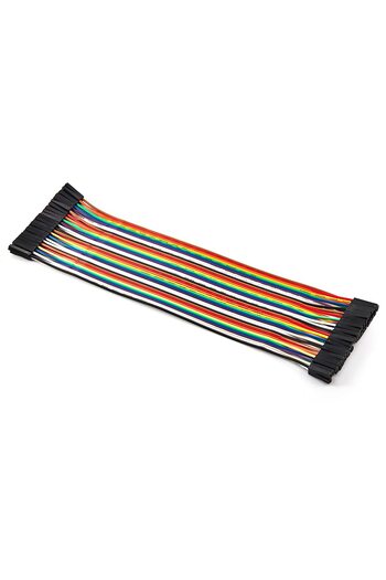 GF 40pcs 20cm long Female to Female Header Jumper Wire Dupont Cable Line Connector 40 pin Ribbon Solder