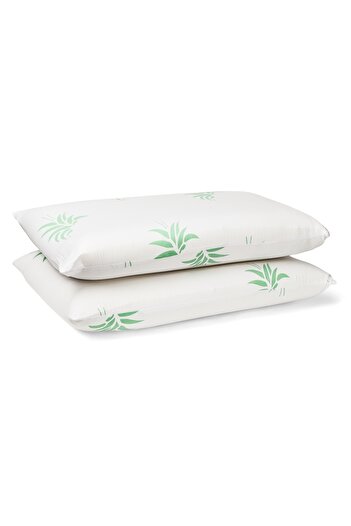 Meltem Textil Memory Aloe Vera sleeping pillow, memory foam + supersoft microfiber, 40 x 70 cm, set of 2
