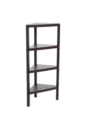 Tatay Bathroom Shelf S 4481100, corner mount, brown finish, four shelves, 29 x 38 x 100 cm