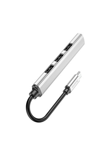 Hoco Hub Type-C to USB 3.0, 3xUSB 2.0 - (HB26) - Silver