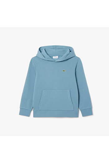 Lacoste Children's Hooded Printed Blue Sweatshirt