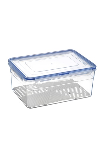 Inaplast Food Storage Container, Inaplast, Polypropylene, Rectangular, Transparent, 3 L, Airtight Lid