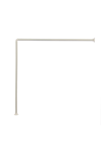 Lider Shower curtain rod, metal, white, rings included, 2248, 90 x 90 cm