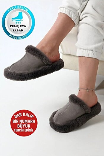 Jackers Women's Silent Sole Plush Wool Fluffy Home Winter Slippers