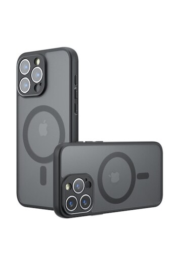 Danex Husa pentru iPhone 15 Pro, PureFrost MagSafe, M67, Policarbonat, Frosted Black