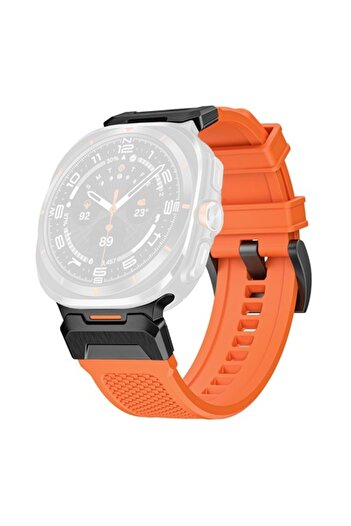 Danex Strap compatible with Samsung Galaxy Watch Ultra 47mm, Q32, Lexgard, Orange/Deep Dark
