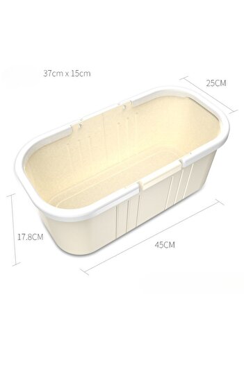 Danex Flat Mop Bucket, 45 x 25 x 17.8 cm, Compatible with Mop, 37 x 15 cm, Yellow