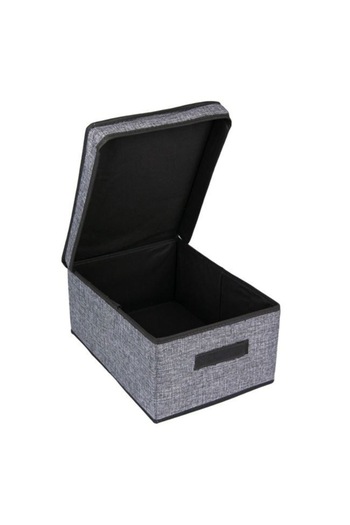 ANTBRO Storage box Antbro® with lid, gray/black, 25x35x16 cm