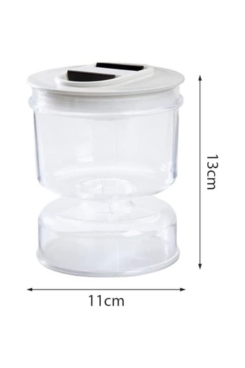 Danex Pickle Jar with Liquid Separator, Hermetic, Heat-resistant, Hourglass Type, 800 ml, ABS, White, 13x1