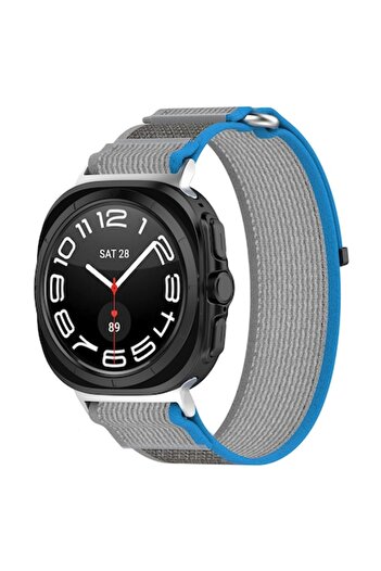 Danex Strap compatible with Samsung Galaxy Watch Ultra 47mm, H55, Metal, Blue/Metal Gray
