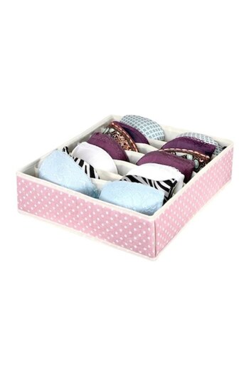 ANTBRO Drawer organizer for bras Antbro® pink with polka dots, 35x30x9cm