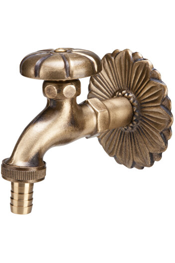 EVOSANITARY Antique Brass Double Service Faucet - 1/2 inch inlet diameter