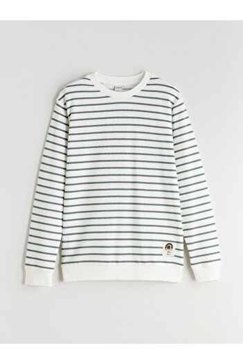 LC Waikiki Crew Neck Striped Boy's Sweatshirt