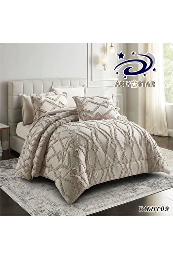 Asia Bohemian patterned bedspread, 6 pieces