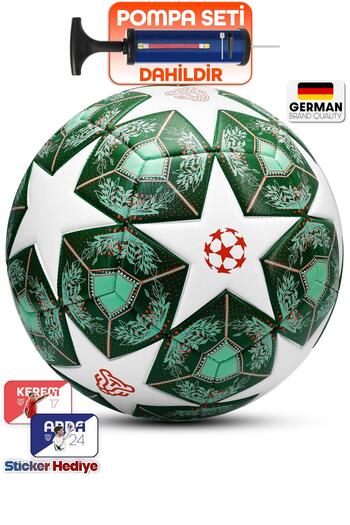 Telvesse Professional Football Ball 2025 Champions League Pumped Hard Ground Carpet Field Soccer Ball No5 Green 555