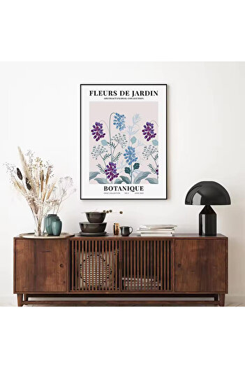 Linacci Single Black Metal Frame Botaniq Jardin Real Glass Painting Set