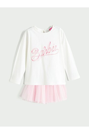 LC Waikiki Lcw Baby Barbie Printed Girls' Blouse and Tutu Skirt 2-Pack