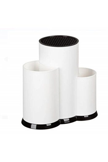 PUFO Simple knife, kitchen utensil and cutlery holder, 23 cm, white