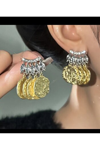 Enanice Round Water Drop Tassel Earrings