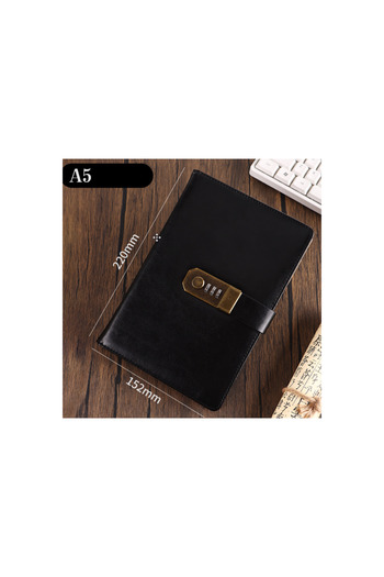 G&S PRO G&S PRO® diary – AristoNotes Collection, combination lock system, A5, 200 pages, black color.