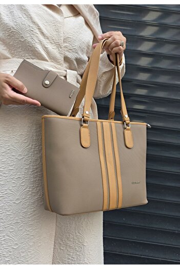 Just Polo JP Just Polo Original Women's Large Size 3-Compartment Shoulder Bag and Wallet Combination
