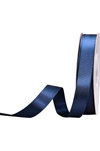 OEM Satin Ribbon, width 1 cm, 1 roll 22.9 m navy blue