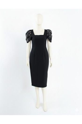 NATASHA Fashion Modern design lined crepe dress