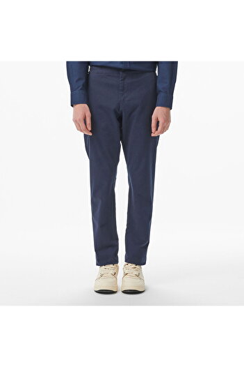 Lacoste Men's Slim Fit Navy Blue Chino Trousers