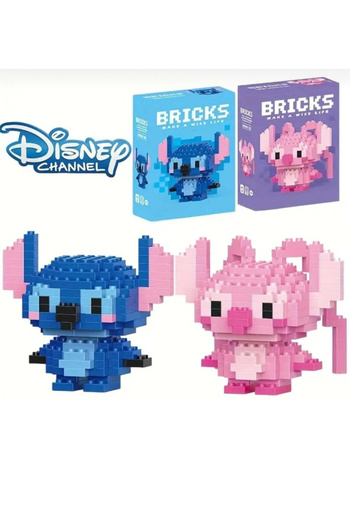 CEYA Stitch and Angel Bricks Character Figure 3D Jigsaw Puzzle Lego Premium Series