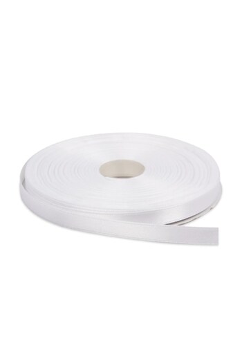 Creativ Deco Plus Satin Ribbon 0.6 cm Width, White Color, 22 m Roll