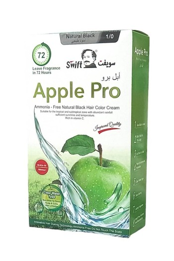 SWİFT Apple Pro Ammonia-Free Hair Colour Cream Natural Black 100ml x 2