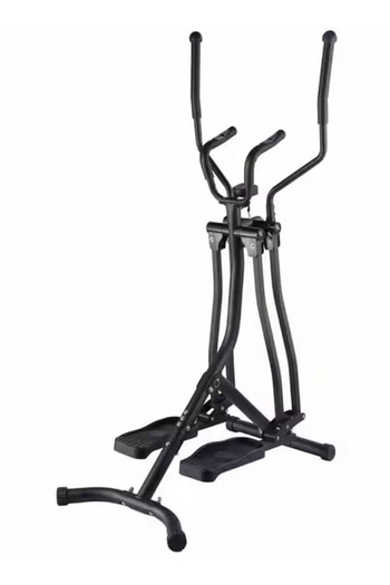 Fitness World Walking Fitness Equipment, Advanced 4-Way Flying Gazelle Elliptical, Black Air Walking Machine